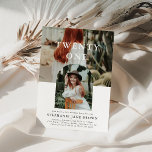Invitación Elegante foto mínima VEINTE UN cumpleaños número 2<br><div class="desc">Celebre con estilo esta moderna invitación a la fiesta de cumpleaños número 21. El diseño presenta un collage moderno de 2 fotos, la edad en el tipo de letra serif en blanco a través de la primera imagen, una plantilla de estilo moderno para la segunda fotografía y una plantilla elegante...</div>