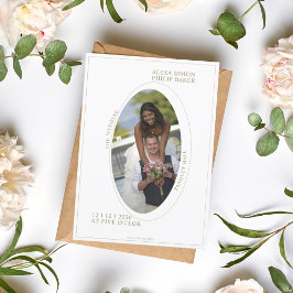 Invitación Elegante foto minimalista boda romántico