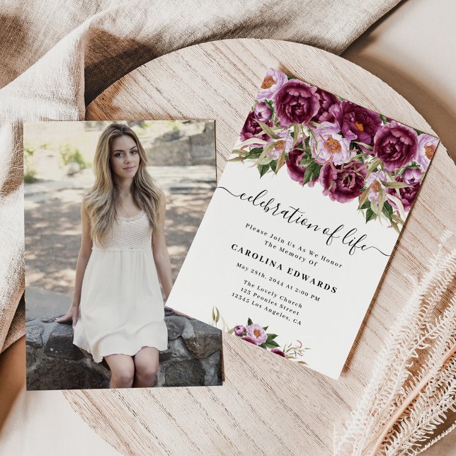 Invitación Elegante Foto Púrpura Celebración Del Monumento A  (Subido por el creador)