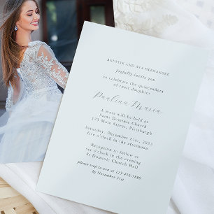 Invitación Elegante foto religiosa formal de Quinceañera