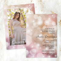Elegante foto rosa de Rubor Quinceañera