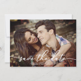 Invitación Elegante Foto Rosa Guardar La Fecha