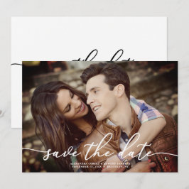 Invitación Elegante Foto Rosa Guardar La Fecha