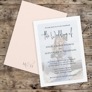 Invitación Elegante foto superposición simple pintura Minimal