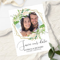Elegante fotografía de boda con vegetación para gu