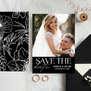 Invitación Elegante Fotomía Boda Salvar La Fecha