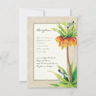 Invitación Elegante Fritillaria en recepción de libélula