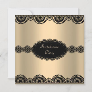 Invitación ELEGANTE FUSHIA Sepia LACE BACHELORETTE PARTIDO