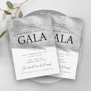 Invitación Elegante GALA Company Silver Brush
