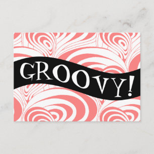 Invitación Elegante Galaxia De Coral Retro Swirl Groovy Invit