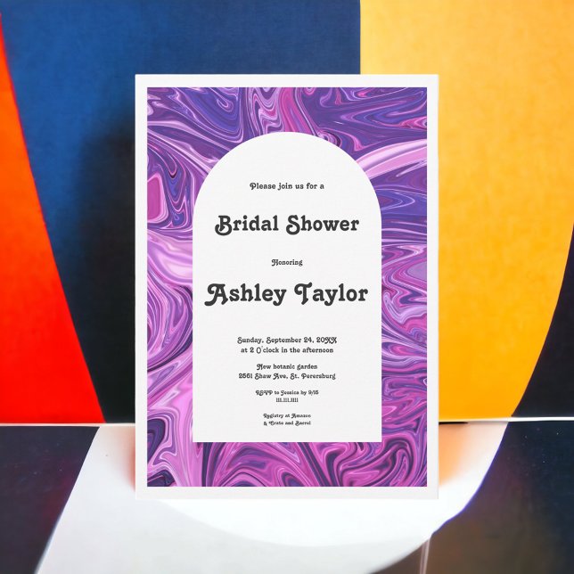 Invitación Elegante Galaxia Moderna Abstract Art Bridal Showe (Subido por el creador)