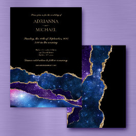 Invitación Elegante Galaxy Agate Wedting