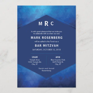 Invitación Elegante geométrico con barra de textura de diaman