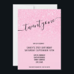 Invitación Elegante Glam Purpurina Rosa 21 cumpleaños<br><div class="desc">Elegante Invitación a los 21 cumpleaños del Purpurina Glam Pink. Minimalista diseño de plantillas de invitación para 21 cumpleaños con elegante letra de guión con letra a mano de caligrafía.</div>