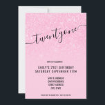 Invitación Elegante Glam Purpurina Rosa 21 cumpleaños<br><div class="desc">Elegante Invitación a los 21 cumpleaños del Purpurina Glam Pink. Minimalista diseño de plantillas de invitación para 21 cumpleaños con elegante letra de guión con letra a mano de caligrafía.</div>