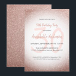 Invitación Elegante Glam Rosa Rosa Dorada Espuma de Oro 30 cu<br><div class="desc">Celebre su celebración de cumpleaños con esta invitación de la tarjeta de cumpleaños Sparkle,  Purpurina de oro rosa y estilo moderno Glam.</div>
