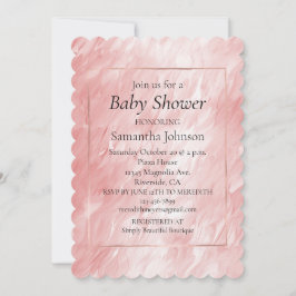 Invitación Elegante glam rosa Rubor Girly