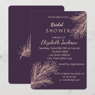 Invitación Elegante Glitter Branch Chic Bridal Shower