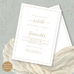 Invitación Elegante Gold Script borde 60 cumpleaños<br><div class="desc">Elegante Gold Script Border 60th Birthday Party. Disponible digitalmente o impreso. Un minimalista diseño de texto moderno para su sexagésimo, totalmente personalizable, con un borde de una sola línea. Cambie las palabras según sea necesario y también puede cambiar los colores del texto y del fondo, así como mucho más si...</div>
