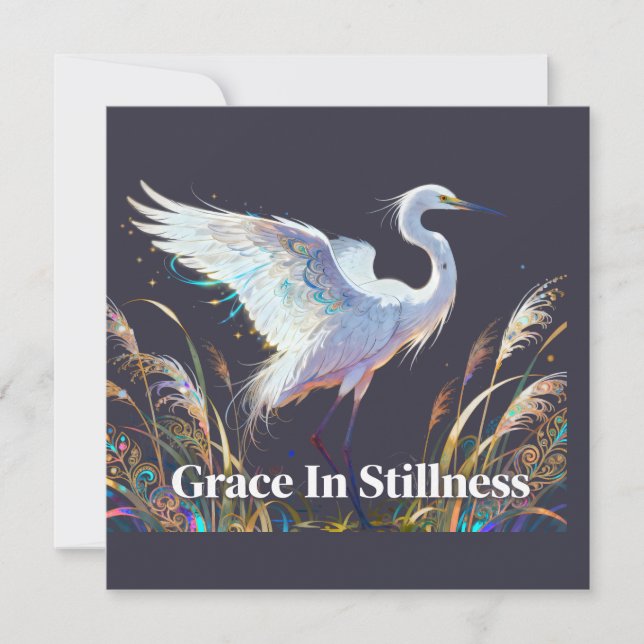 Invitación elegante Gracia en quietud (Anverso)