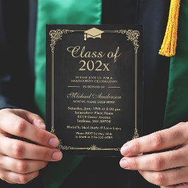 Invitación Elegante Graduación Clásica