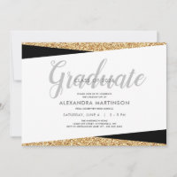 Elegante graduación con brillo de oro falso