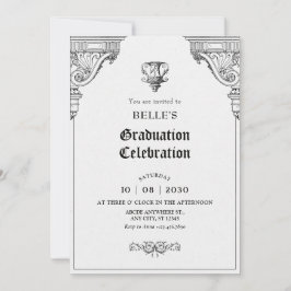 Invitación Elegante graduación de arquitectura renacentista