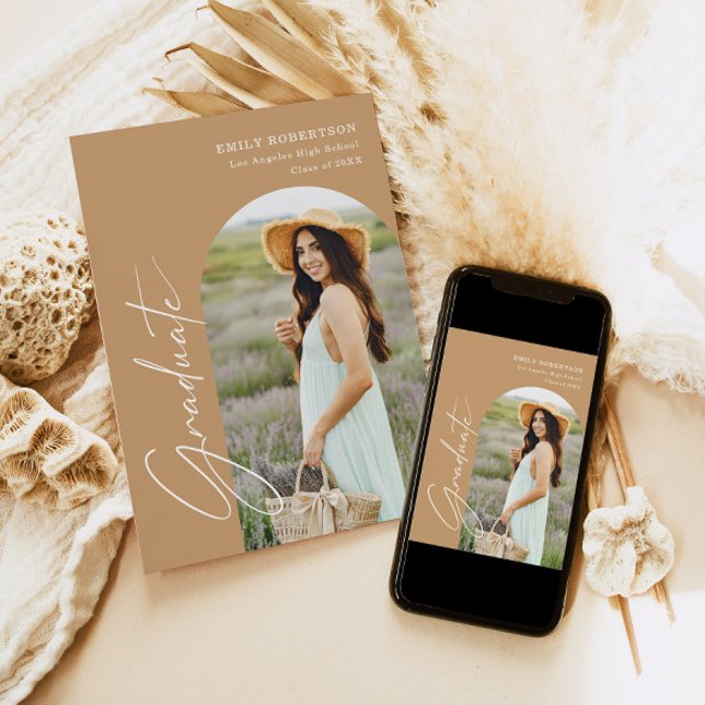 Invitación Elegante Graduación de Foto Arco (Subido por el creador)