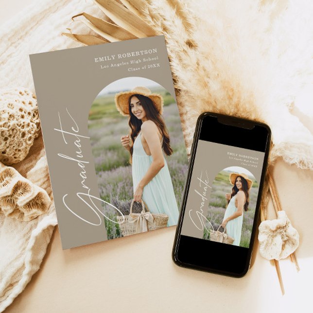 Invitación Elegante Graduación de Foto Arco (Subido por el creador)