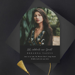 Invitación Elegante Graduación de Foto Arco