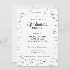 Invitación Elegante Graduación de Fotografía Matemática Con L