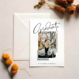 Invitación Elegante Graduación de Fotografías de Graduado