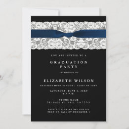 Invitación Elegante Graduación De Fotografías De La Armada