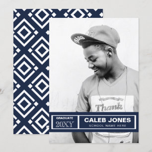 Invitación Elegante Graduación De Fotografías Elegante Y Eleg