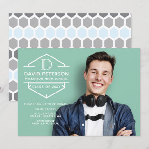 Invitación Elegante Graduación De Fotografías Elegante Y Eleg