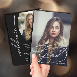 Invitación Elegante Graduación de Fotografías Grad