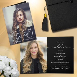 Invitación Elegante Graduación de Grado de Graduación de Foto