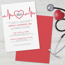 Invitación Elegante graduación de la Escuela de Medicina Médi