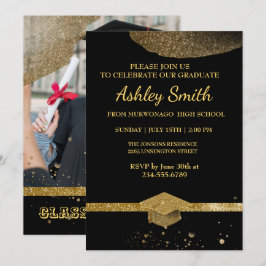 Invitación Elegante graduación de Moda
