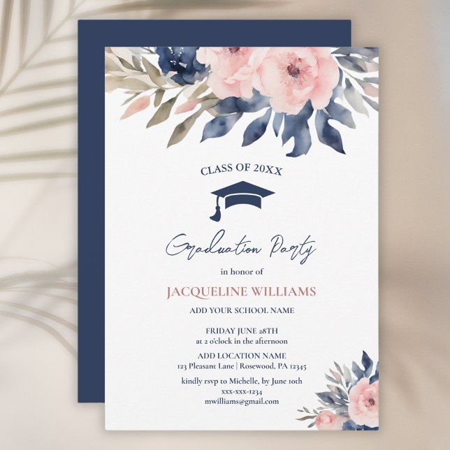 Invitación Elegante Graduación Floral 2025 (Subido por el creador)