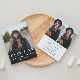 Invitación Elegante Graduación Mínima de Fotografía