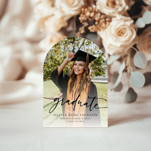 Invitación Elegante Graduación Moderna y Simple de Fotografía
