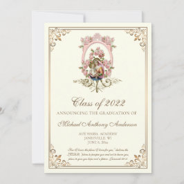 Invitación Elegante Graduación Religiosa Maria Católica