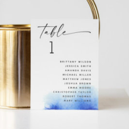 Invitación Elegante gráfico de asientos de boda de océano azu
