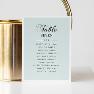 Invitación Elegante gráfico de asientos de boda en azul clási