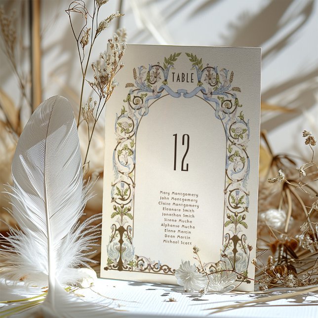 Invitación Elegante gráfico de asientos de Boda floral victor (Subido por el creador)
