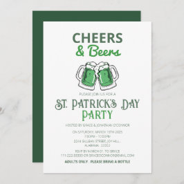 Invitación Elegante Green Shamrock St. Patrick's Day Fiesta