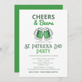 Invitación Elegante Green Shamrock St. Patrick's Day Fiesta