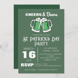 Invitación Elegante Green Shamrock St. Patrick's Day Fiesta