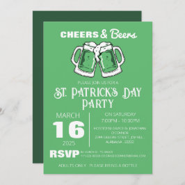 Invitación Elegante Green Shamrock St. Patrick's Day Fiesta